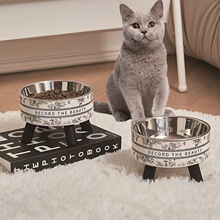 P 12781 Pet neck care high leg steel bowl ���ﻤ���߽Ų����