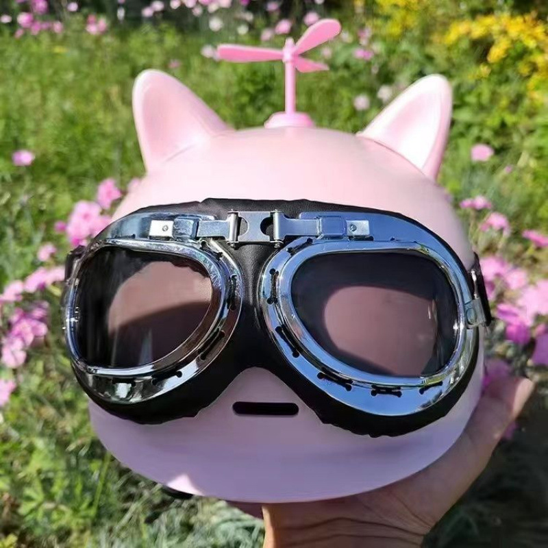 핑크—핑크색 고양이 귀—선글라스