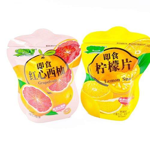Fresh gravity ready-to-eat lemon slices, ready-to-eat grapefruit, peel and pulp, candied fruits, snacks 1 piece 5
