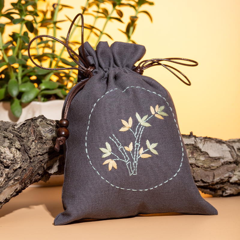 Jinhao bordado hecho a mano material de bricolaje bolsa Cordón portátil Lu bordado cosmético bolsa no Cruz puntada bolsa de almacenamiento