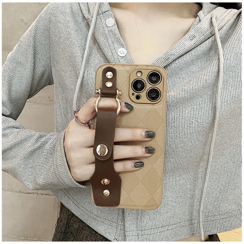 Unisex mobiele telefoonhoesje diamantknop polsbandje creatief_voghion.com