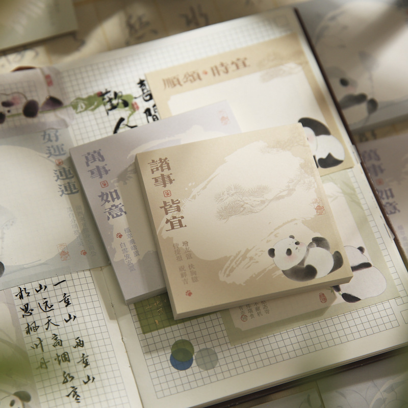 Post-it note notebook sticker paper student message mark N times stick Fu bear has arrived for exam office take-out stick 