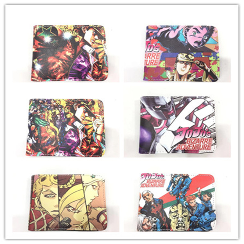 JOJO's Wonderful Adventure Wallet for Men and Women Short Student Teenager Coin Purse Animation Peripheral Leather Wallet