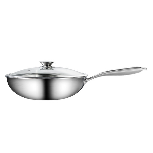 Stainless Steel 304 Food Grade 3-Layer Household Wok Non-Stick Cooking Pan for Gifts Wholesale