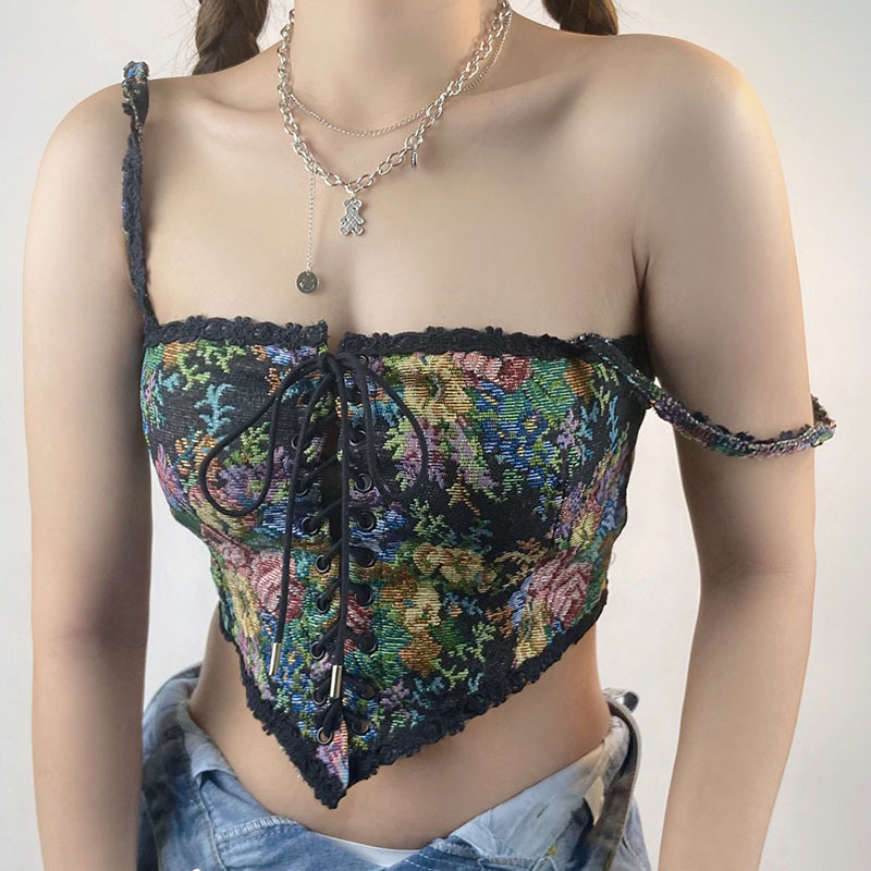 Women's Camisole Tank Tops Embroidery Lace Fashion Flower display picture 4