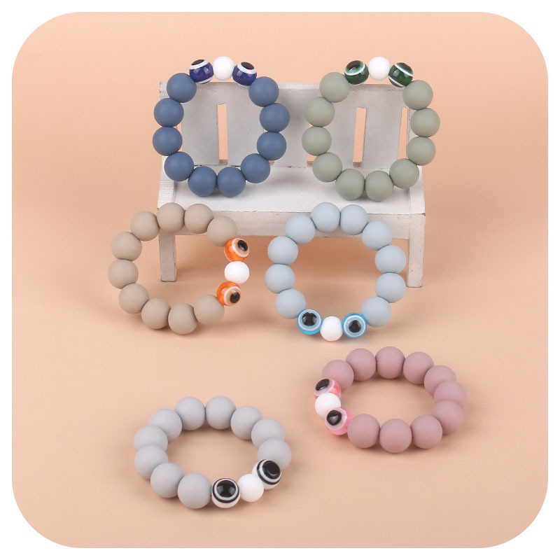 Bebé suministros de silicona perlas mordedor bebé dientes de juguete acrílico modelado de ojos Comercio exterior Nuevo