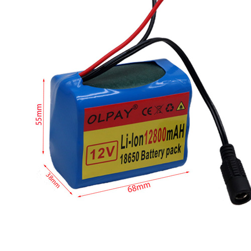 18650 lithium battery 3S2P 12V 12800mah rechargeable battery lithium battery pack with BMS+ charger