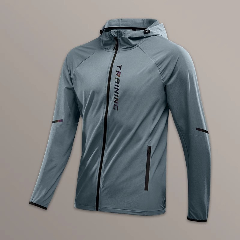 Chaqueta deportiva para hombres entrenamiento a prueba de viento primavera y otoño ropa de correr impermeable ropa seca rápida chaqueta de primavera a prueba de lluvia para montar