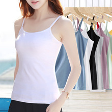 白色吊带小背心女夏内搭纯棉外穿美背u领修身显瘦百搭上衣打底衫