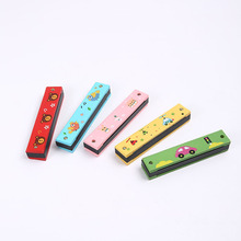 儿童创意木头口琴幼儿园音乐教具小学生初学吹奏类乐器16孔口风琴