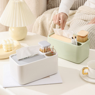 Cross-border household living room dining room push-type toothpick cotton swab storage box multi-functional remote control storage paper box