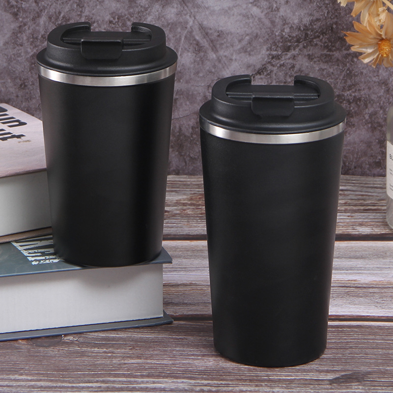 Nuevo acero inoxidable 304 taza portátil de aislamiento térmico de doble capa taza de café simple de moda taza de regalo corporativa