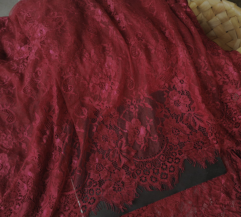 1.5 M × 3m pestañas suaves tela de encaje DIY ropa falda cortina de escritorio tela de fondo decoración