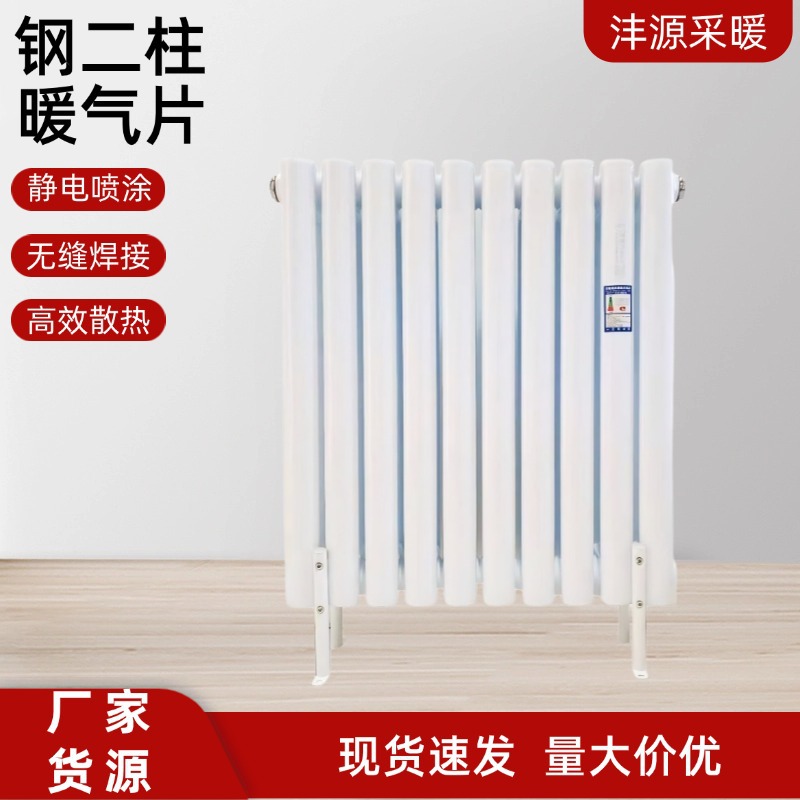 厂家货源家用可壁挂式立式钢制二柱暖气片水暖工程通用散热器批发