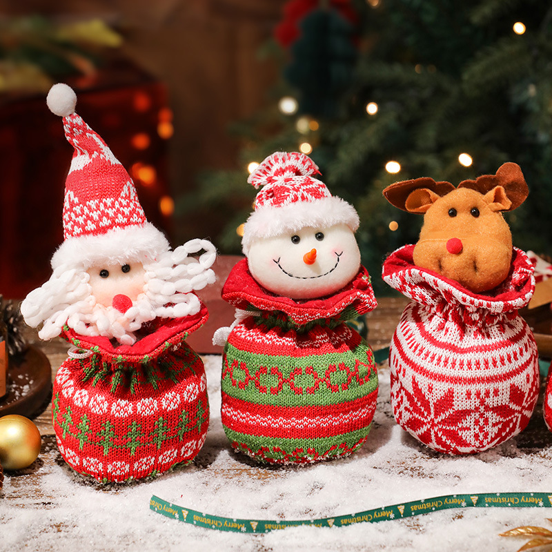 Bolsa de manzana de Navidad transfronteriza bolsa de mano de cierre bolsa de regalo de Nochebuena bolsa de regalo para niños bolsa de manzana de Navidad