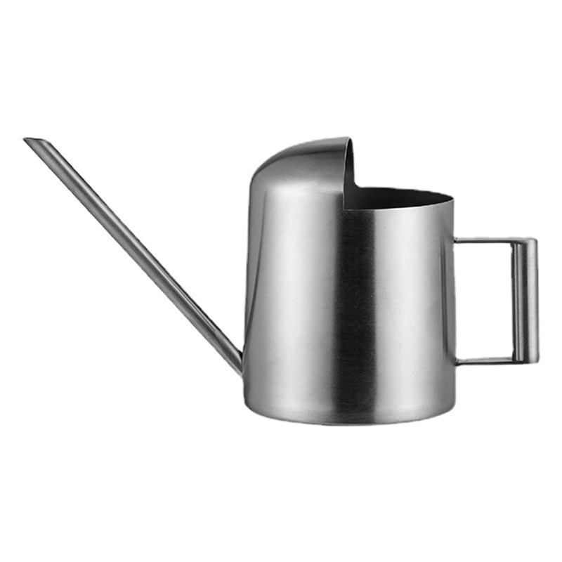 Maceta de acero inoxidable boca larga metal jardinería verde planta suculenta regadera pequeños niños mini regadera 300ml