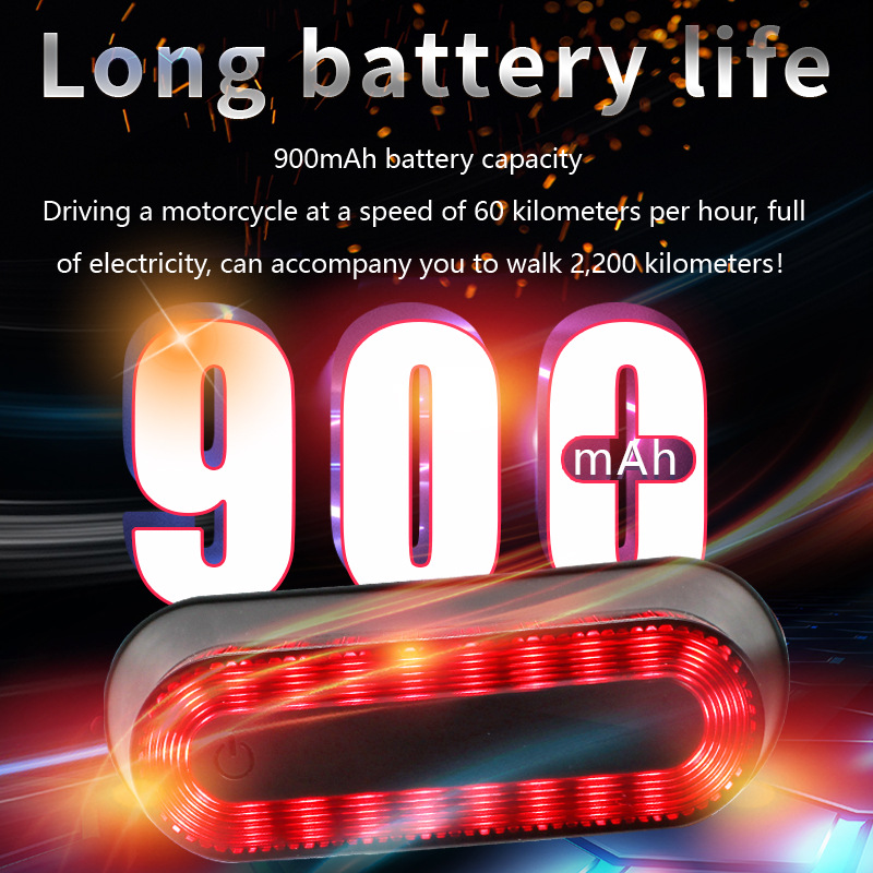 Motorcycle Helmet Light Warning Light Bicycle Night Running Tail Light