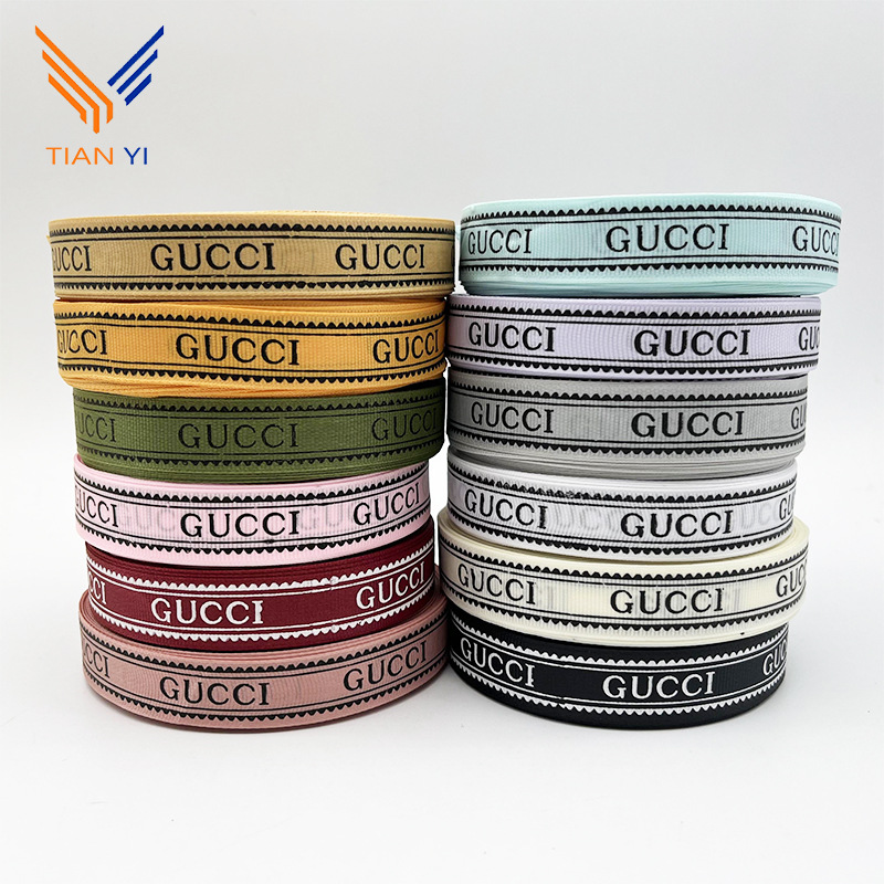 2cm wide grosgrain ribbon wholesale printed woven tape small perfume-style floral gift box packaging bow DIY clothing accessories