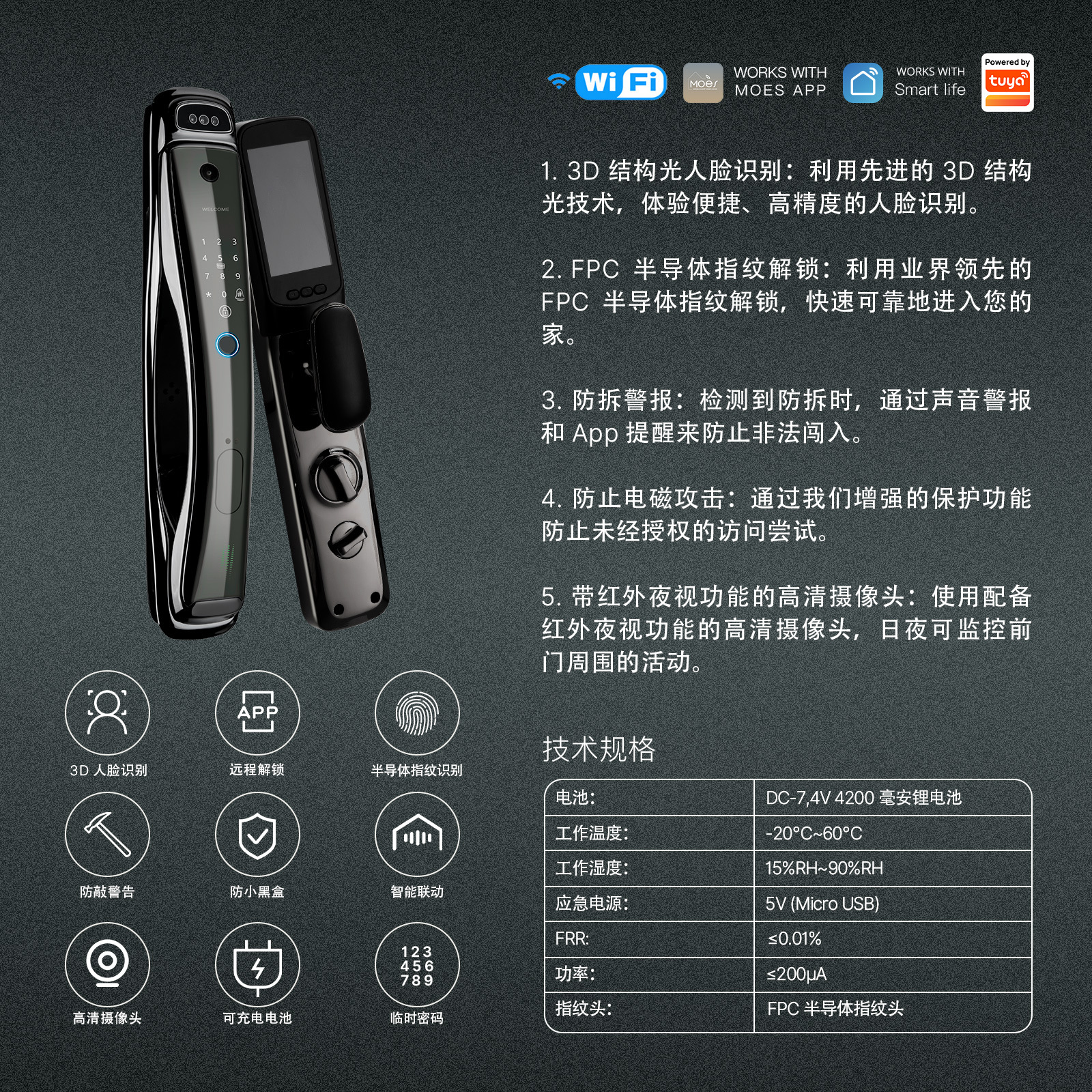 Title 3, Serrure de porte intelligente à reconnaissance ...