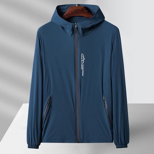 High-end】Ice Silk Sun Protective Jacket for Men - Summer Thin Outerwear, Breathable UV Protection Sunscreen Clothing, Outdoor Skin Suit