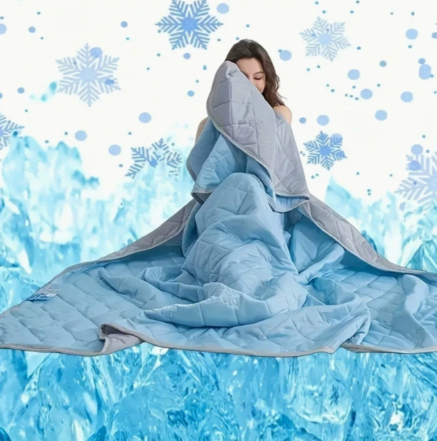 Летнее одеяло TEMU из охлаждающего шелкового материала, однотонное или с принтом, для кондиционирования воздуха, трансграничное