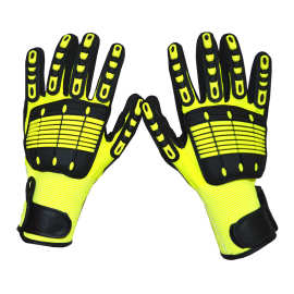 新款TPR手套骑行防撞魔术贴登山止滑机械救援防刺防砸矿山防切割