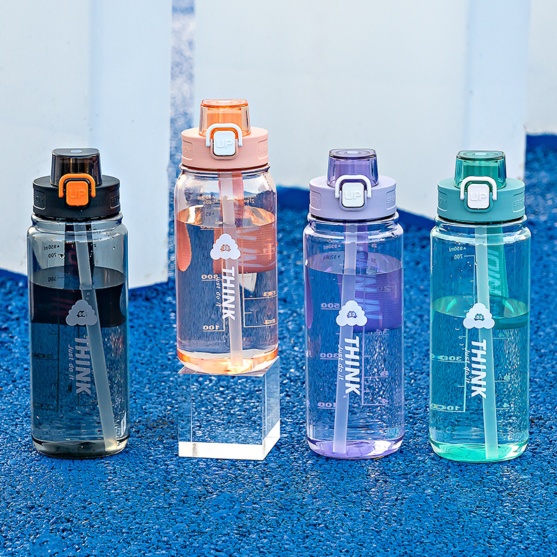 Gran Capacidad de los hombres y de las mujeres taza de plástico portátil con escala de regalo de negocios universal estudiante de plástico hervidor de agua