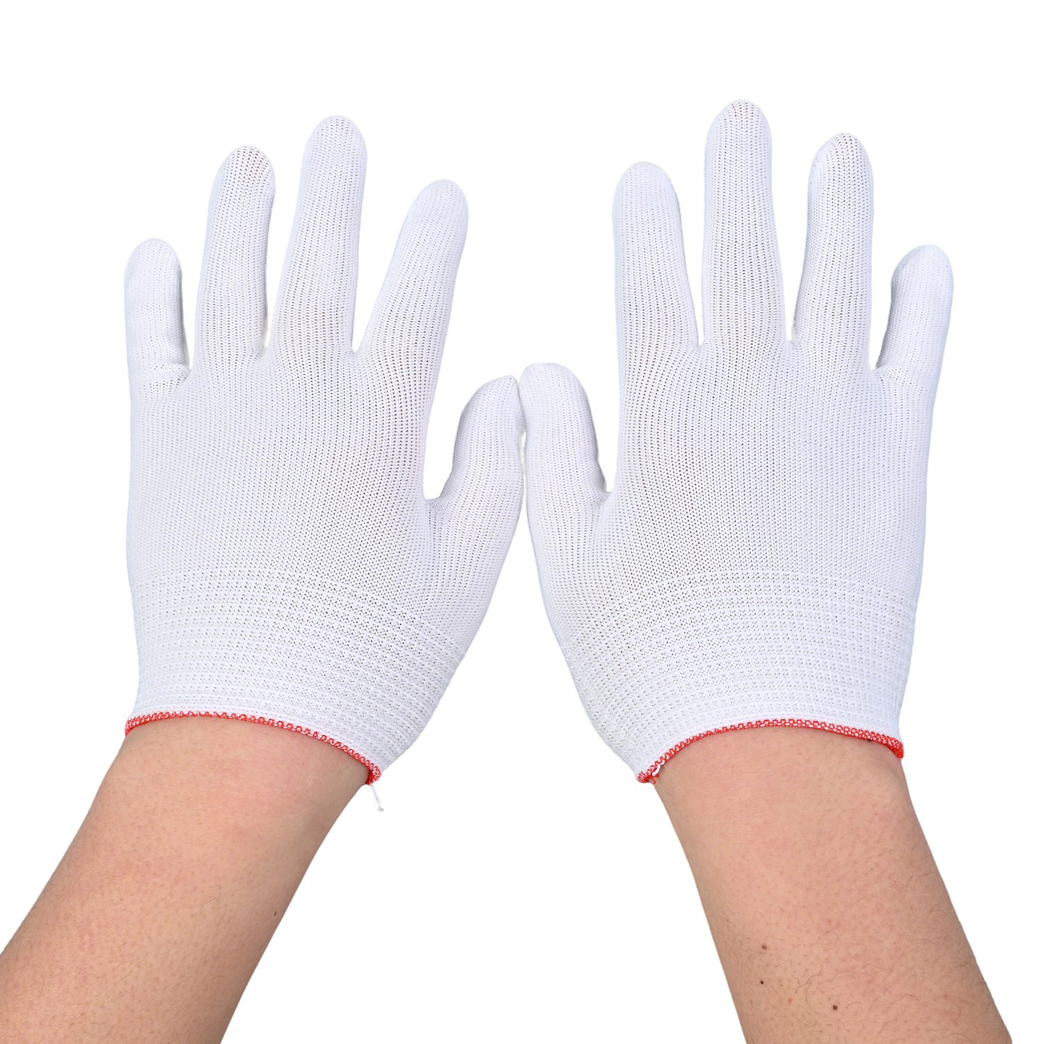 Los fabricantes venden al por mayor guantes de protección laboral antideslizantes de dispensación, guantes de nailon, cuentas de puntos, trabajo engrosado, resistente al desgaste y antideslizante