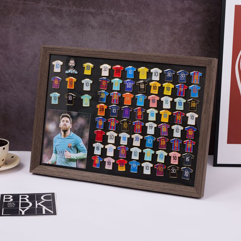 Cristiano Ronaldo, Messi, Neymar Football Star Jersey Badge Photo Frame Birthday Gift Graduation Gift for Boyfriend or Husband