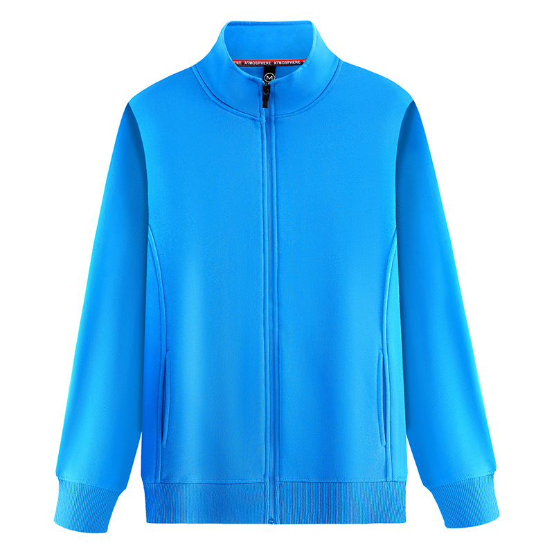 Sudadera de invierno con cuello alto y cremallera, de terciopelo Silver Fox, con logotipo personalizado impreso y bordado, chaqueta de trabajo de oficina, ropa para actividades al aire libre