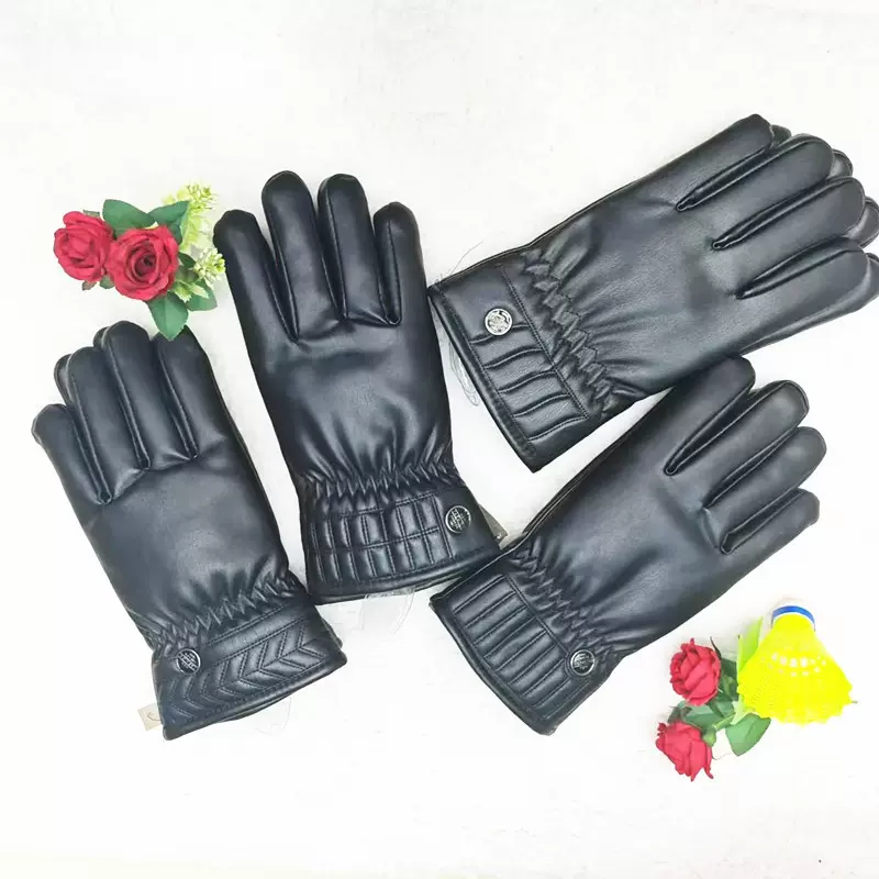 成人保暖手套滑雪防水防风男PU皮质手套运动户外北面骑行触屏批发