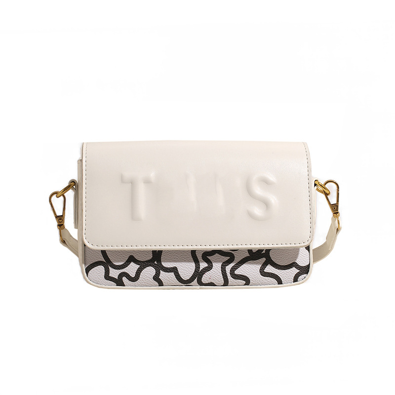 Bolso de pu transfronterizo para mujer 2024 nuevo bolso de mensajero de moda con impresión de letras de estilo occidental