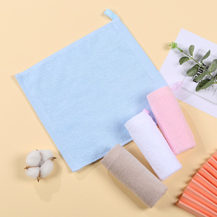 Pure Cotton Small Square Towel Plain Color Baby Face Wash Pure Cotton Type a Kidsren Wholesale Thickeneded Saliva Towel Pure Cotton Gift Square Towel
