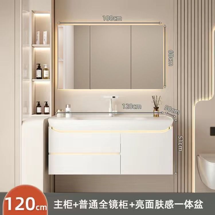 [일반수납 풀미러수납장]_도장도어패널 + 120CM 윤기있는 피부촉감