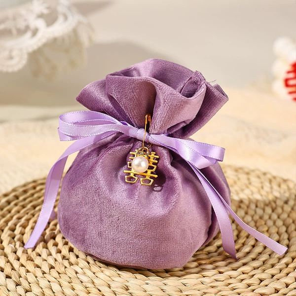 『✪✧✧✪』] Light purple bag + happy word + pearls 『✪✧✧✪』]