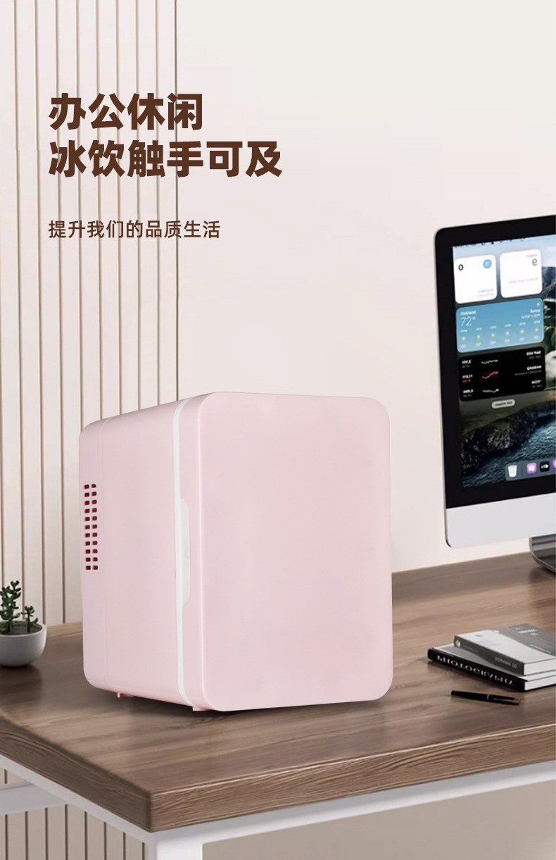 Car Beauty Mini Refrigerator Car Home Dual-use Refrigerator with Light and Mirror Multi-functional Mini Incubator