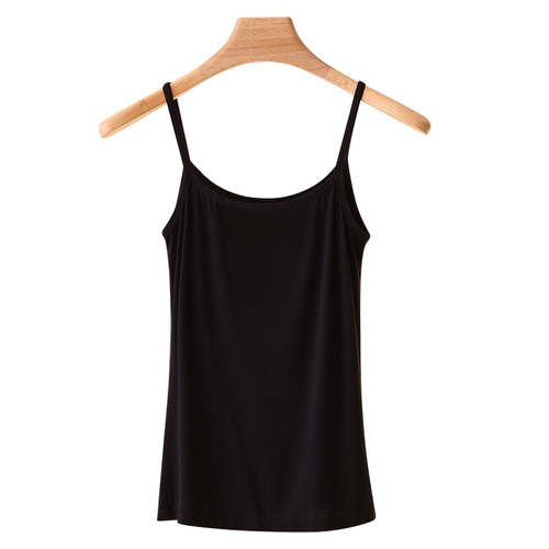 Modal camisole women's short slim fit large size top spring and summer inner wear student black bottoming
