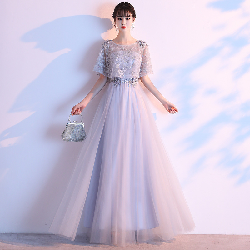 Summer New Style Elegant Banquet Dress, Slimming Host Gown, Stage Performance High-End Evening Dress, Long Style Summer New Style Elegant Banquet Dress, Slimming Host Gown, Stage Performance High-End Evening Dress, Long Style