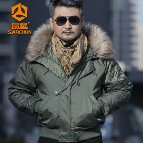 Angken N2B polar cold-proof tactical cotton clothing men's spring and autumn warm short hooded outdoor jacket thickened jacket