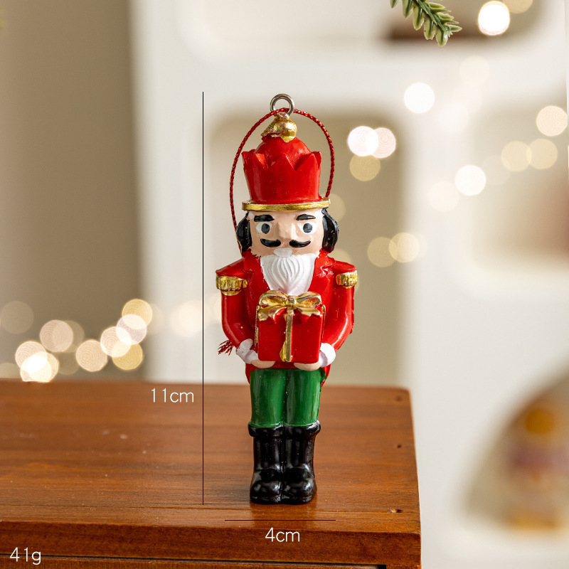 クロスボーダー新しいクリスマスクルミ兵士デスクトップ小さな樹脂装飾品ペンダント装飾品ペンダントクリスマスツリーアクセサリー|undefined