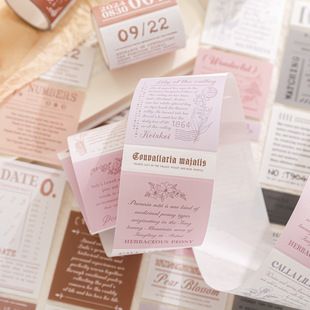 Paper trace tape Buggs handwritten series text hand account DIY material decoration cycle stickers 6