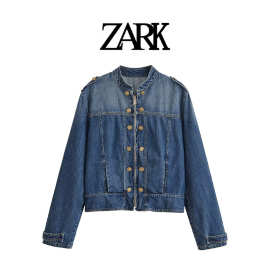 ZARK 欧美新款时尚牛仔绊带排扣夹克 跨境外贸女装批发 6929073