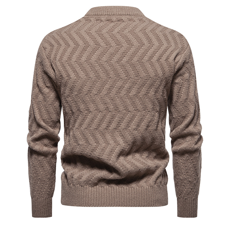 Women's Sweater Twisted Flower Round Neck Solid Colour Pullover_voghion.com