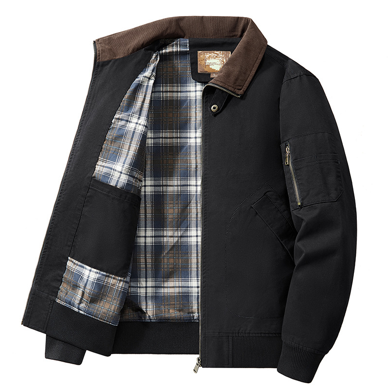 Odzież męska 2024 nowa sprana bawełniana kurtka lotnicza męska wiosna i jesień MA1 kurtka pilotka kurtka baseballowa duży rozmiar_voghion.com