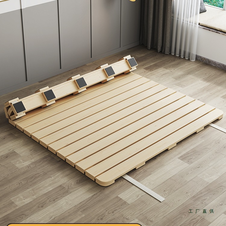 Tatami Frame Bed Frame, Fir Bed Board, Moisture-Proof Floor Covering, Solid Wood Mattress, Pine Folding Breathable Frame