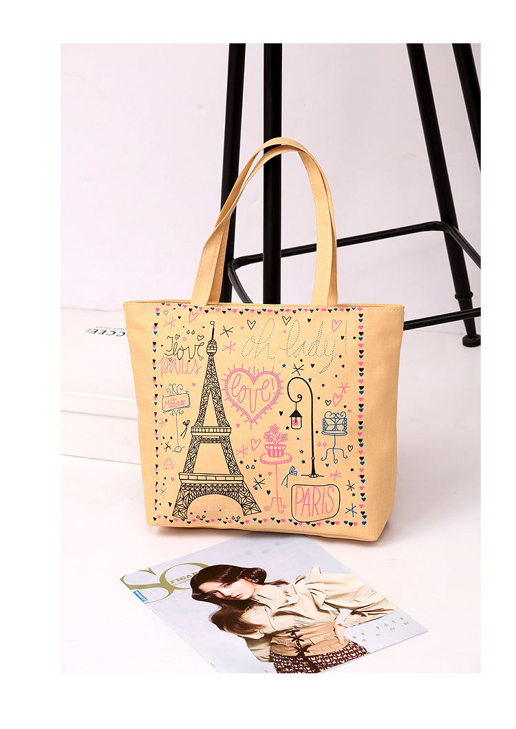 Women's Large All Seasons Nylon Animal Letter Preppy Style Classic Style Zipper Canvas Bag display picture 10