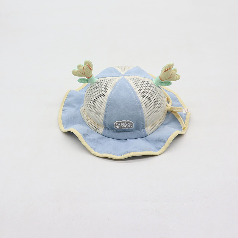 Sombrero para bebés primavera y verano respirable malla mujer bebé pescador sombrero de verano niñas ajustable sombrero de bañera de protección solar