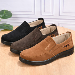 Men's Loose-fitting Casual Shoes, Old Beijing Fabric Shoes, Breathable Thick Insoles, Soft Soles, Suitable for Middle-aged and Elderly Men, Father's Shoes, Lightweight and Non-slip