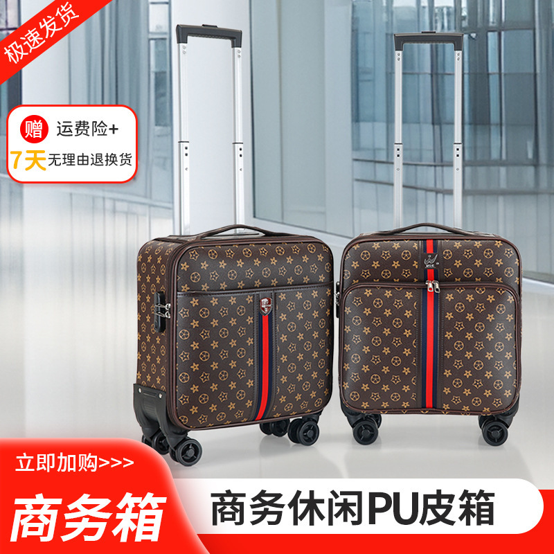 Luggage Case 18 Inch Women's Multifunctional Small Lightweight Mini Men's Boarding Trolley Travel Code Leather Case 19 Inch 16 Luggage Case 18 Inch Women's Multifunctional Small Lightweight Mini Men's Boarding Trolley Travel Code Leather Case 19 Inch 16