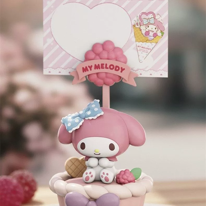 Sanrio: стикеры-закладки в виде десерта, слепой бокс, фигурка Kulomi Melody Yugui dog, настольные стикеры-украшения, подарок на день рождения
